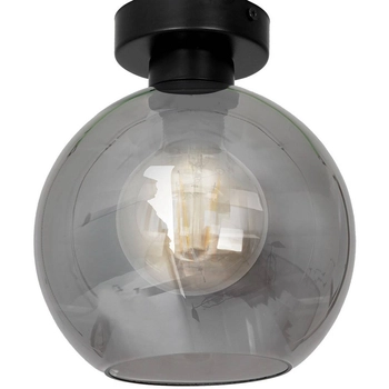 Skandynawska LAMPA sufitowa SOFIA MLP6574 Milagro loftowa OPRAWA szklana kula ball czarna przydymiona