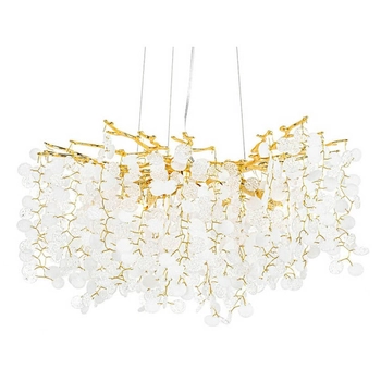 Designerska lampa wisząca Riviera MSE010100392 Moosee glamour kryształowa złota