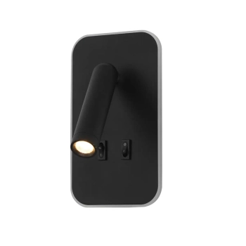 Regulowany kinkiet ścienny Doria WL-83957-1-BK LED 8W 3000K tuba czarna