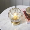Szklana lampa stojąca na stół Dimple 91973 Endon złota przezroczysta