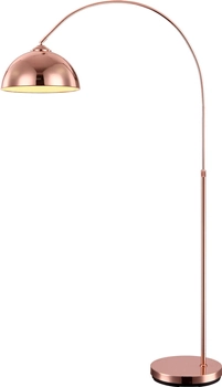 Podłogowa lampa Art Deco NEWCASTLE 58227C Globo metal miedziana