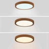 Okrągła lampa sufitowa Maze ABR-PLO-OCED-18W Abruzzo LED 18W 3000-6000K drewniana biała