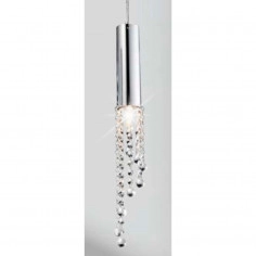 LAMPA wisząca DUERO 31-25241 Candellux kryształowa OPRAWA zwis LED 3W 3000K-3200K tuba crystal chrom