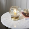 Szklana lampa stojąca na stół Dimple 91973 Endon złota przezroczysta