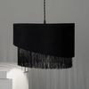 Materiałowa lampa wisząca Fonte ABR-LWAF-E27 Abruzzo aksamit czarny