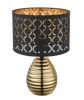 Abażurowa lampa stołowa Mirauea 21616 ażur czarny złoty