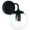 Loftowa LAMPA ścienna Bao Parette Nero Claro Orlicki Design szklana OPRAWA kulisty KINKIET ball czarny przezroczysty