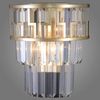 Kinkiet LAMPA ścienna FILIP WL-43493-2 Italux glamour OPRAWA kryształowa crystal złota przezroczysta