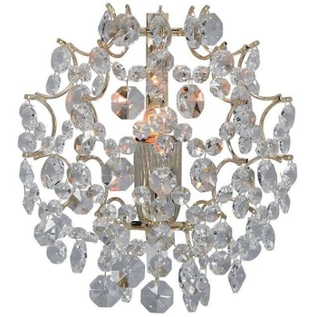 Ścienna LAMPA glamour ROSENDAL 102334 Markslojd okrągła OPRAWA kinkiet pałacowy kryształki crystals przezroczyste złote