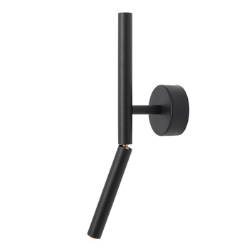 Lampa ścienna regulowana Stick 1084C1 Aldex tuba metalowa czarna