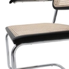 Kuchenne krzesło z podłokietnikami VIENNA MH-015CH-BN Step rattan czarne beżowe
