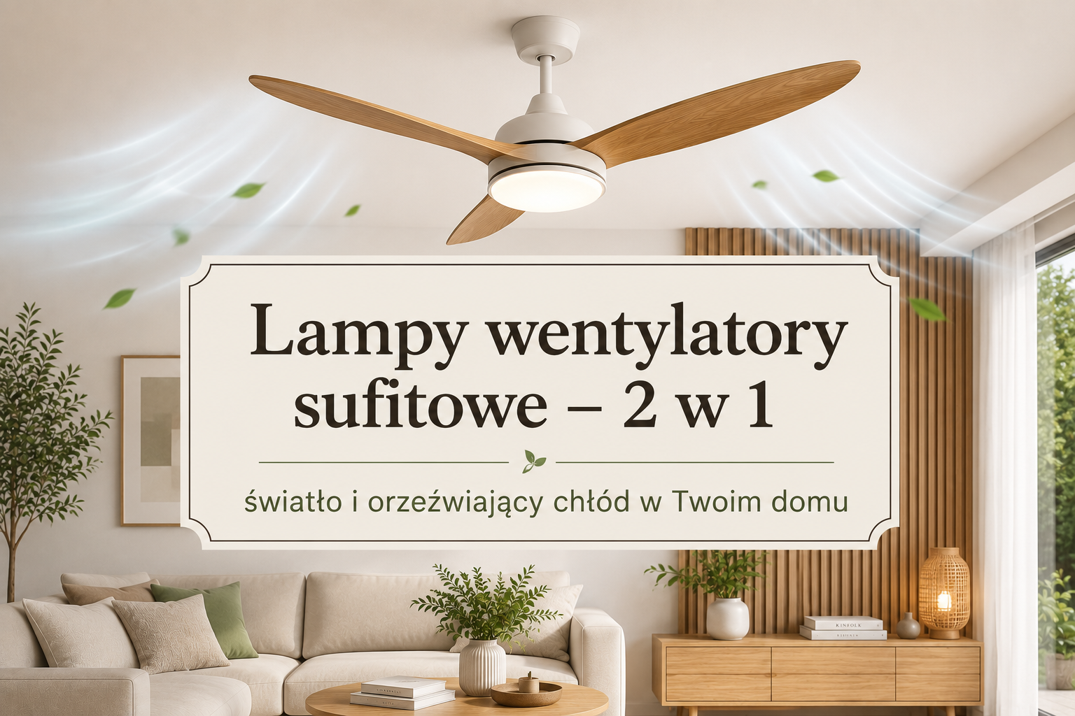 Lampy wentylatory sufitowe - 2 w 1: światło i orzeźwiający chłód w Twoim domu