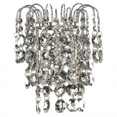 Kinkiet LAMPA ścienna VEN K-B 0131/2 glamour OPRAWA z kryształkami przezroczysta