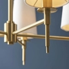 Lampa zwisowa z abażurami L&-199458 Light& metalowa biała złota